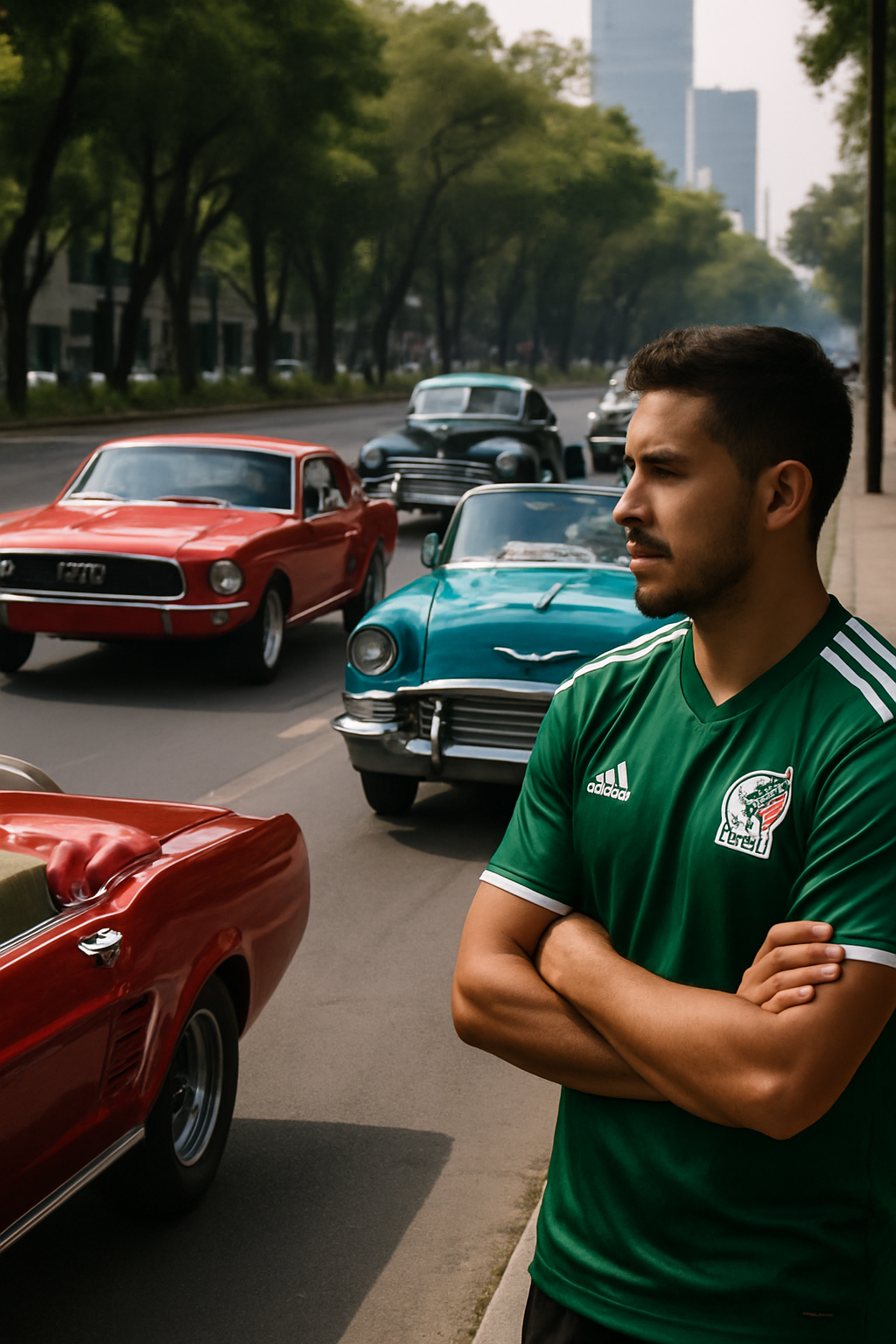 México disfruta tarde libre con desfile de autos antes de enfrentar a Corea del Sur