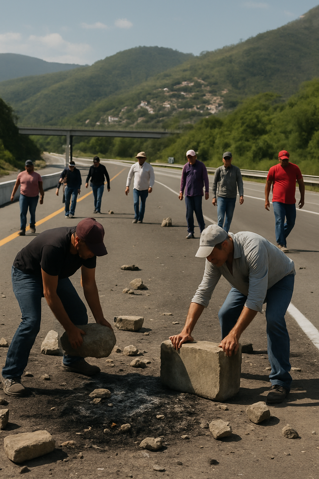 Normalistas de Ayotzinapa bloquean la autopista México-Cuernavaca en protesta
