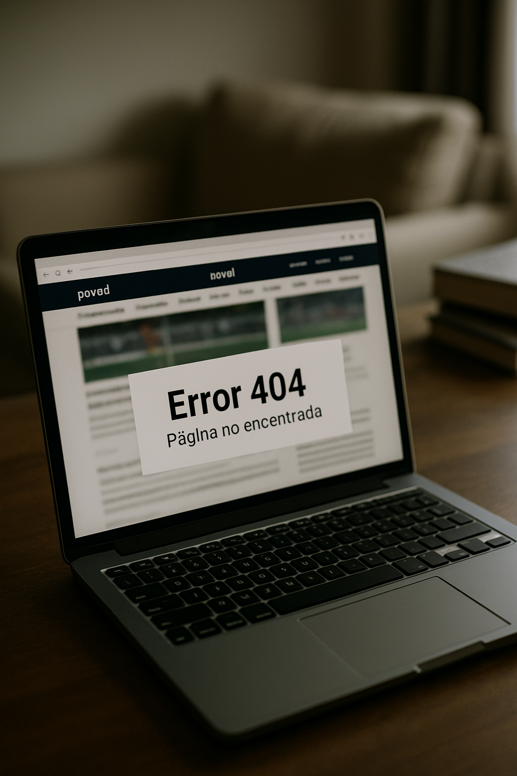 Error 404: Página no encontrada en portal deportivo