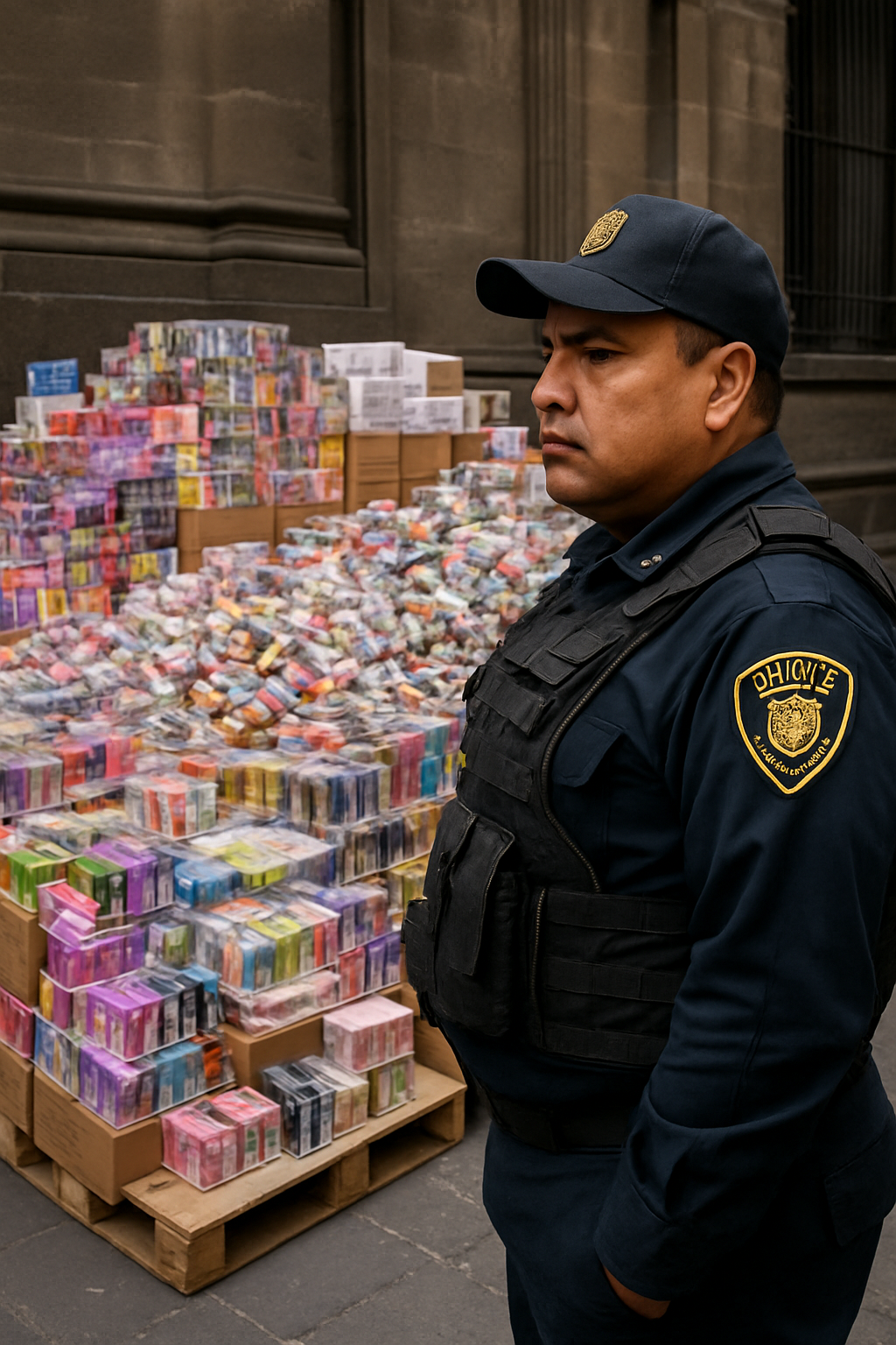 FGR asegura 650,000 cajetillas —13 millones de cigarros— en seis operativos en CDMX