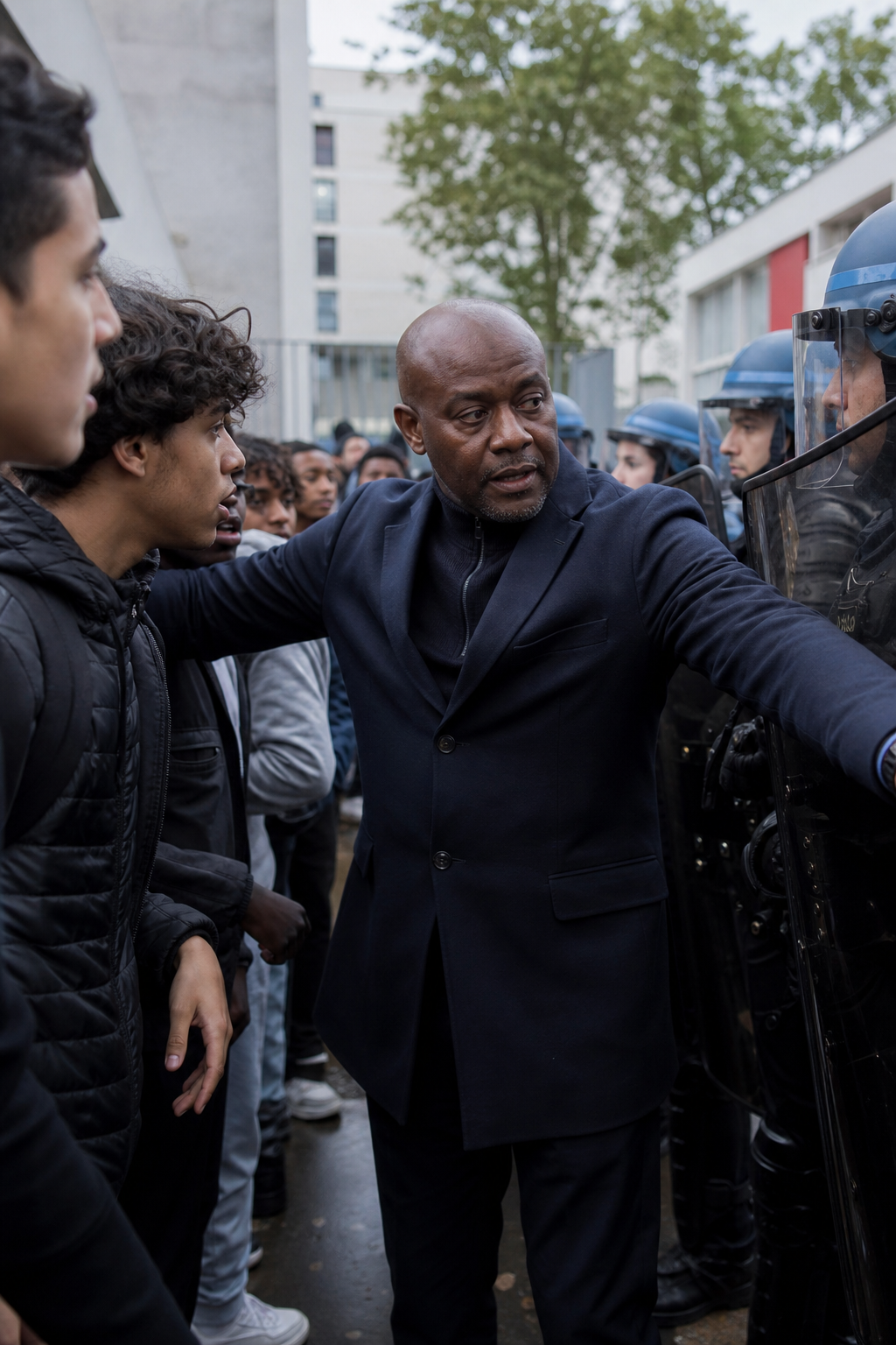 El alcalde de Saint-Denis, Bally Bagayoko, se interpuso entre policías y estudiantes en París