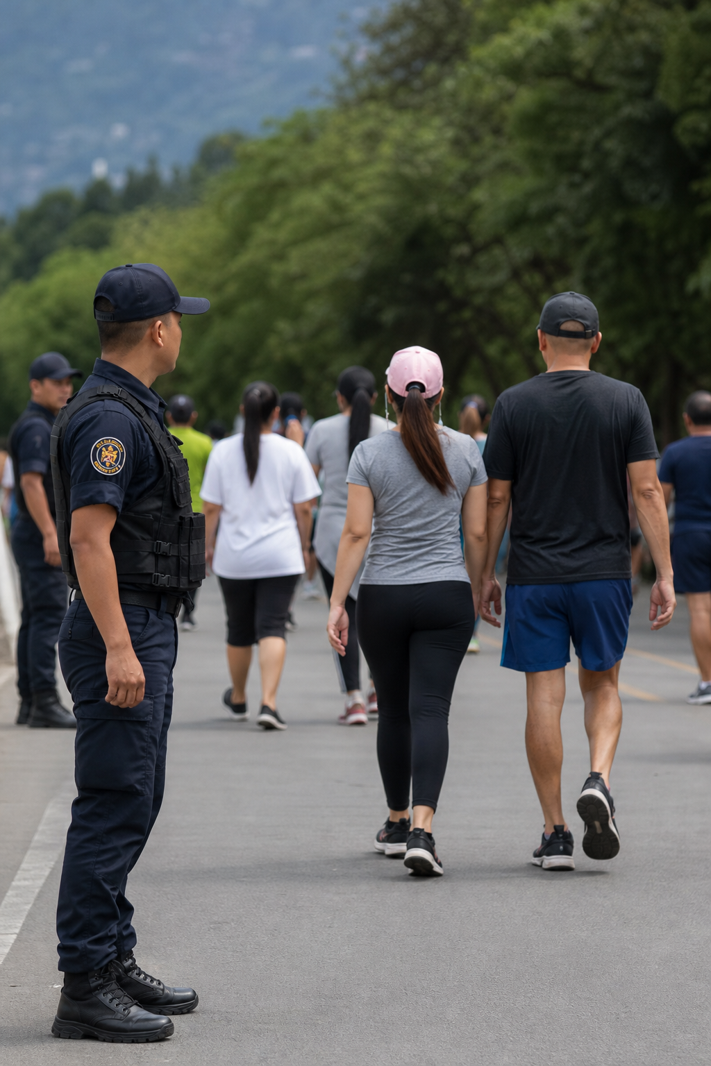 Elementos de seguridad cuidaron caminata y permitieron ejercicio ciudadano
