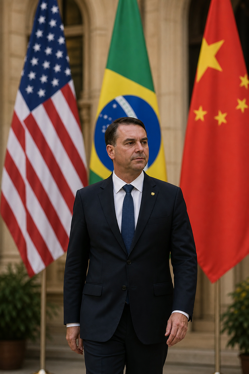 Flávio Bolsonaro promete cooperar con EE UU y China si llega a la presidencia de Brasil
