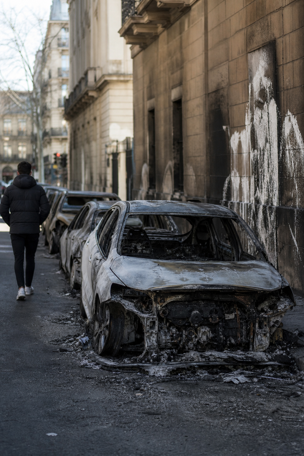 Francia amanece con vehículos quemados y pintas tras protestas