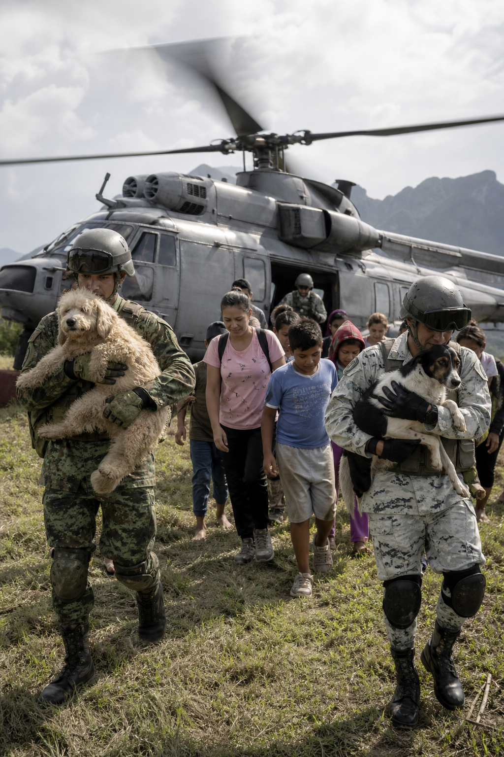Fuerza Aérea, Ejército y Guardia Nacional rescatan a 32 personas y 3 perros