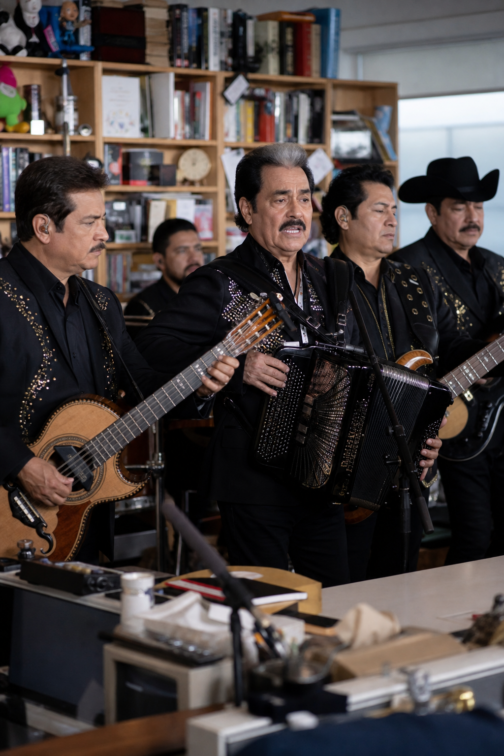 Los Tigres del Norte llevan la voz de los migrantes al Tiny Desk de NPR