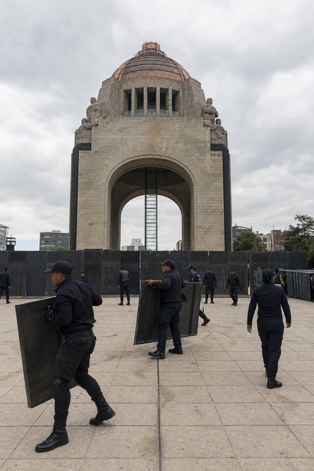 Monumento a la Revolución luce barricada el 2 de octubre; autoridades de CDMX se preparan