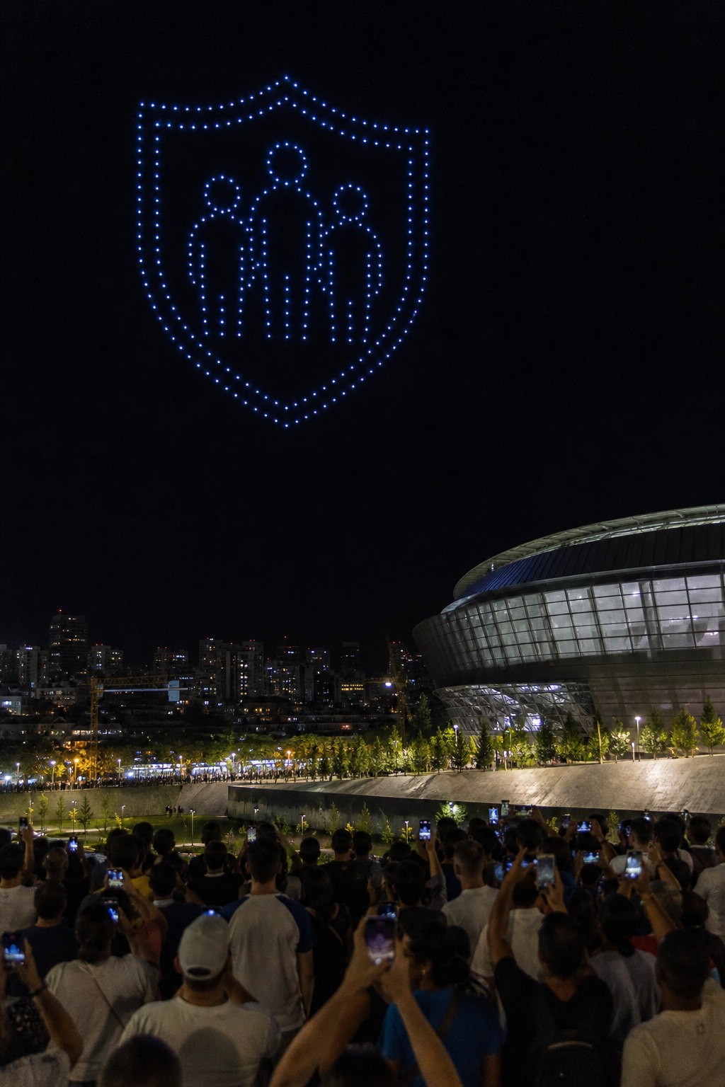 Publicidad de aseguradora causa polémica en show de drones por despedida de Messi