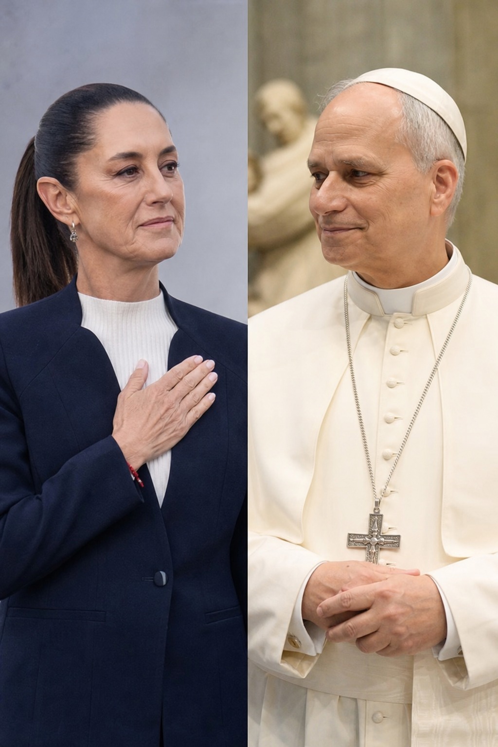 Sheinbaum envía un abrazo solidario al Papa León XIV tras su operación
