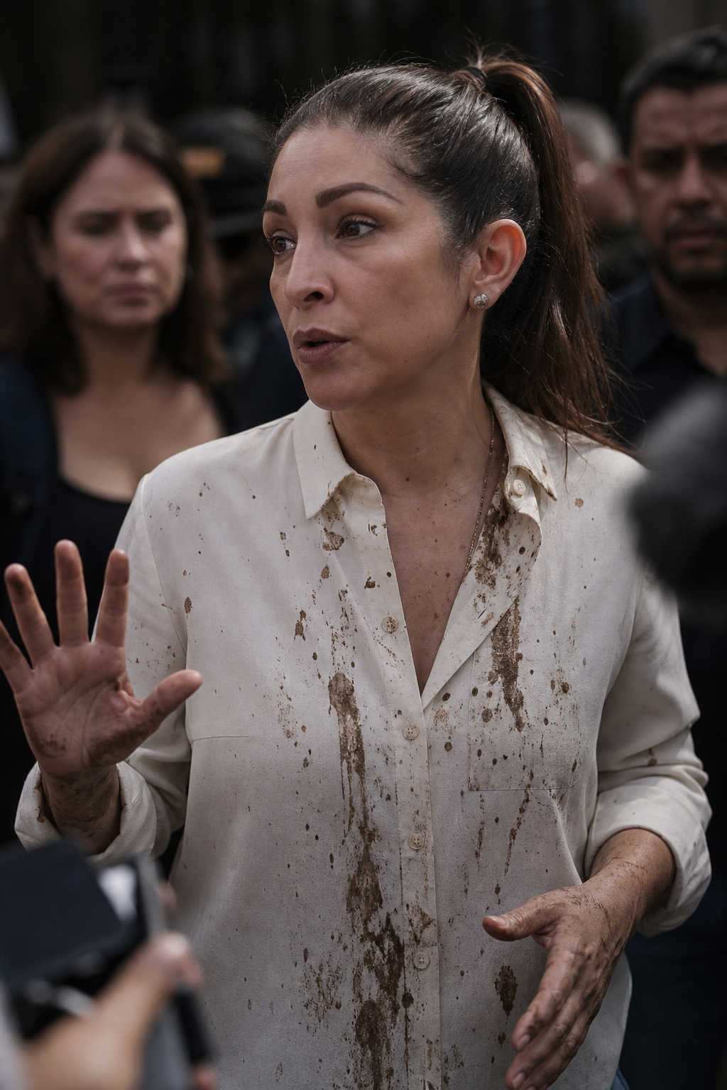Tammy Parra denunció que se bañaron en caca durante una marcha