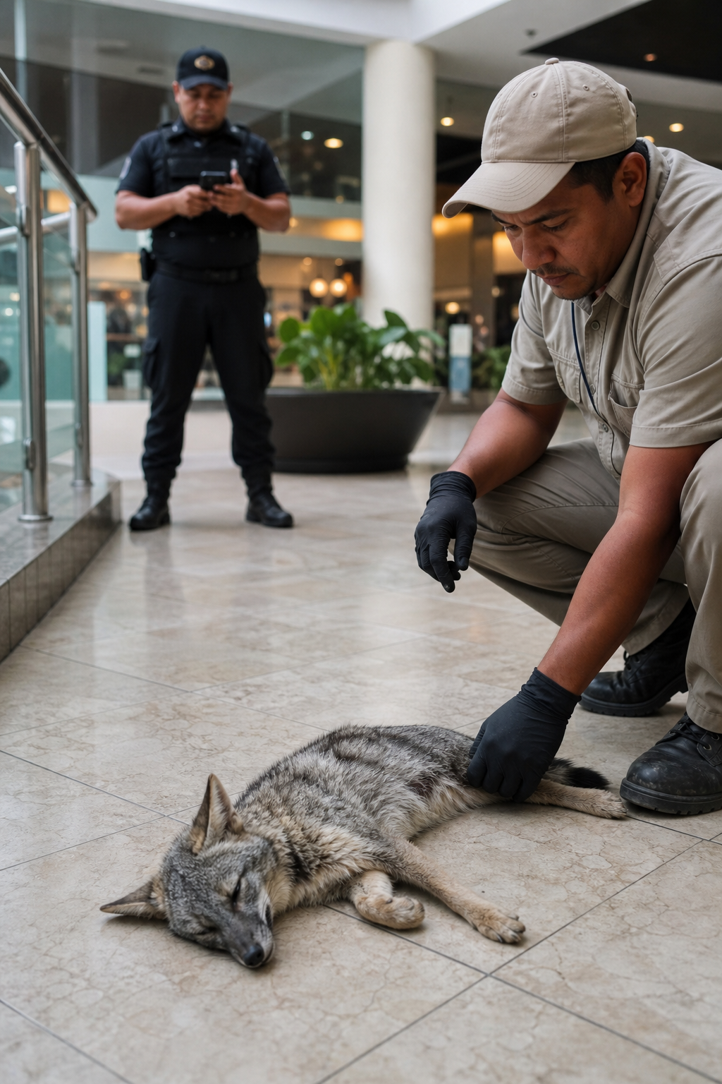 Zorra gris captada en centro comercial de Cancún fue sacrificada